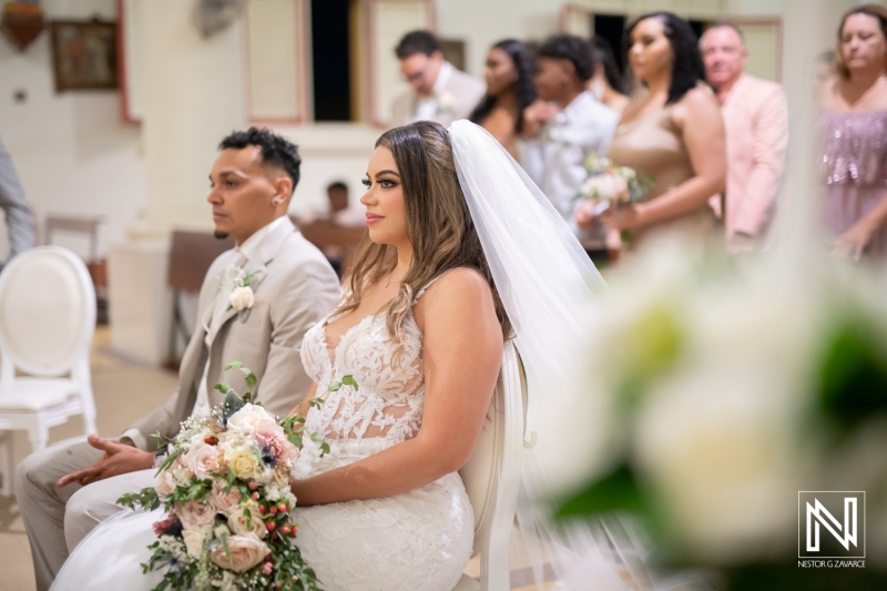 Bride and groom at the church ceremony