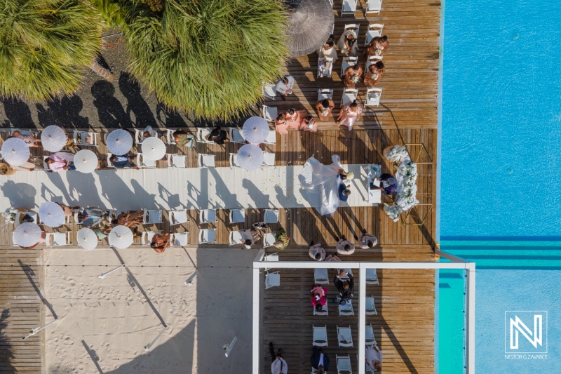 Drone shot of the ceremony