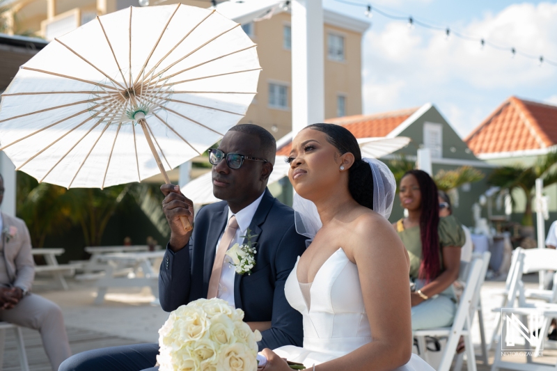 Bride and groom at the ceremony