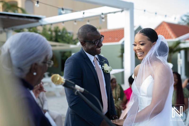 Bride and groom at the ceremony