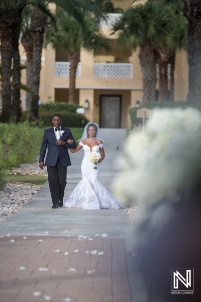 Bride walking down the isle