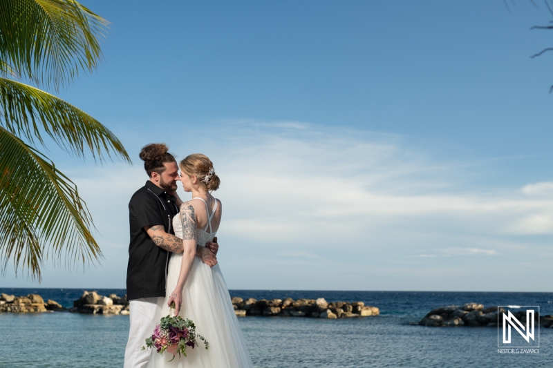 Bride and groom photoshoot session at Avila Beach Hotel