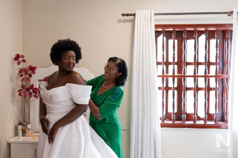 Bride getting ready