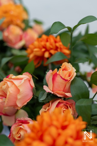 Stunning floral arrangements for a dreamy wedding at Avila Beach Hotel in Curacao