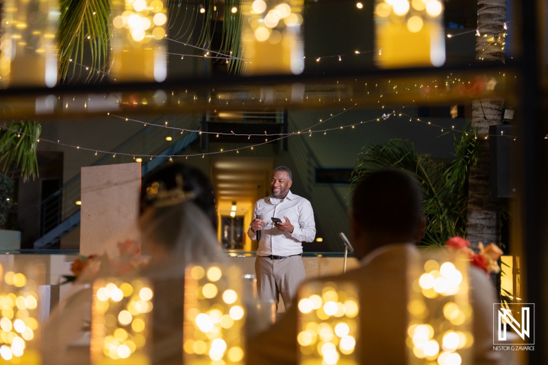 Celebrating love at Avila Beach Hotel in Curacao during a beautiful destination wedding ceremony