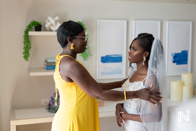 A Bride Receives Heartfelt Advice From Her Friend in a Beautifully Decorated Room Before the Wedding Ceremony in a Serene and Intimate Atmosphere