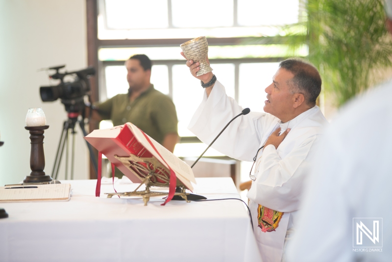 Priest in the consecration