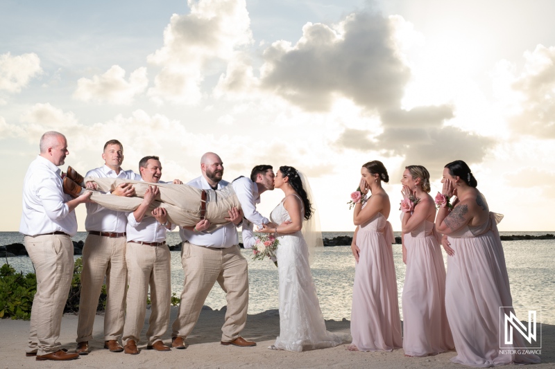 Photoshoot session with the bridal party