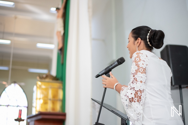 Singer performance at the church