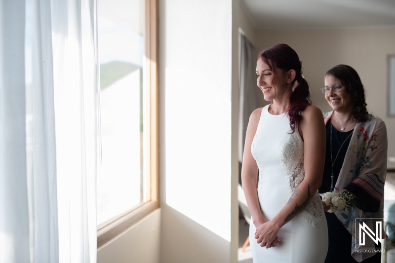 Bride getting ready