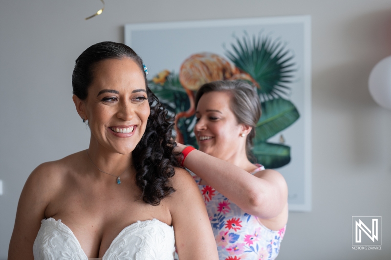 Bride getting ready