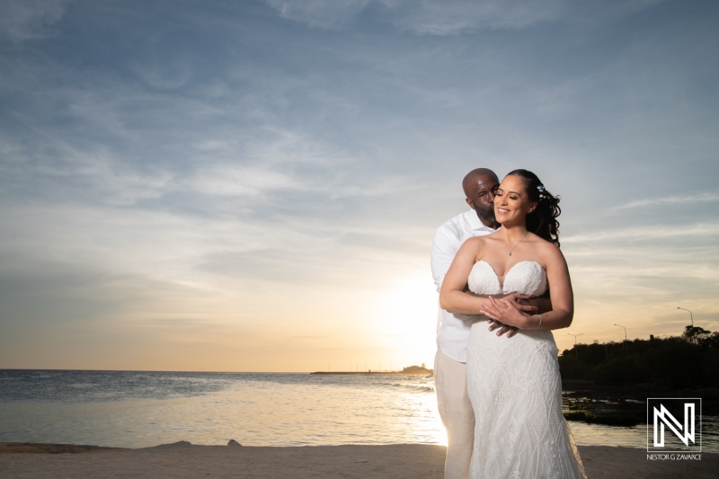 Bride and Groom sunset photoshoot