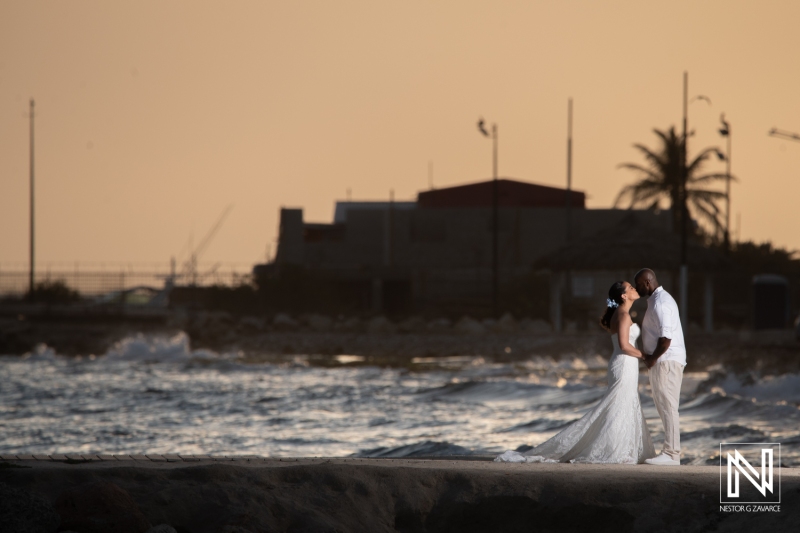 Bride and Groom sunset photoshoot