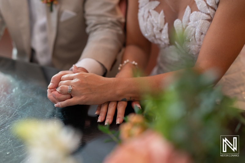 Couple holding hands