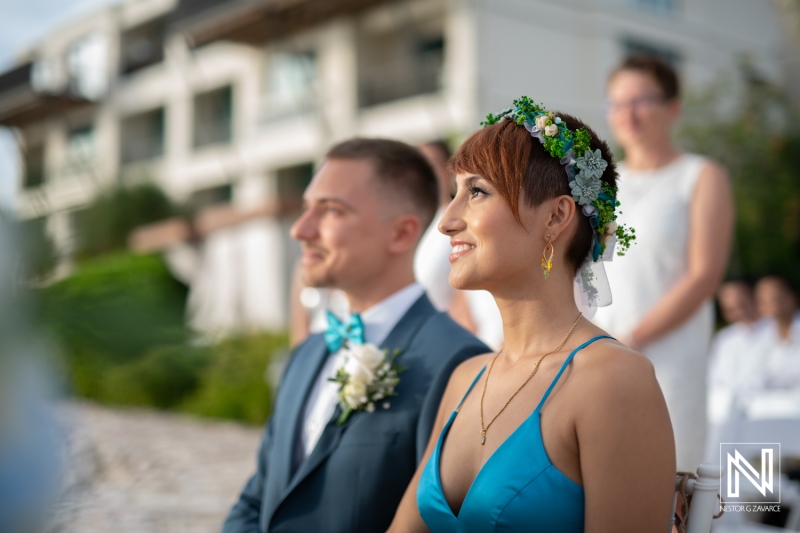 Bride and groom at the ceremony