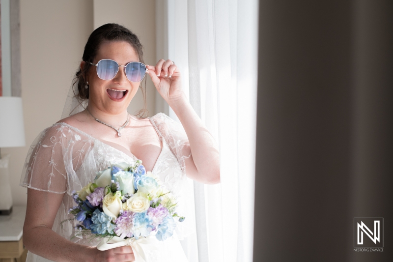 Bride with sunglasses