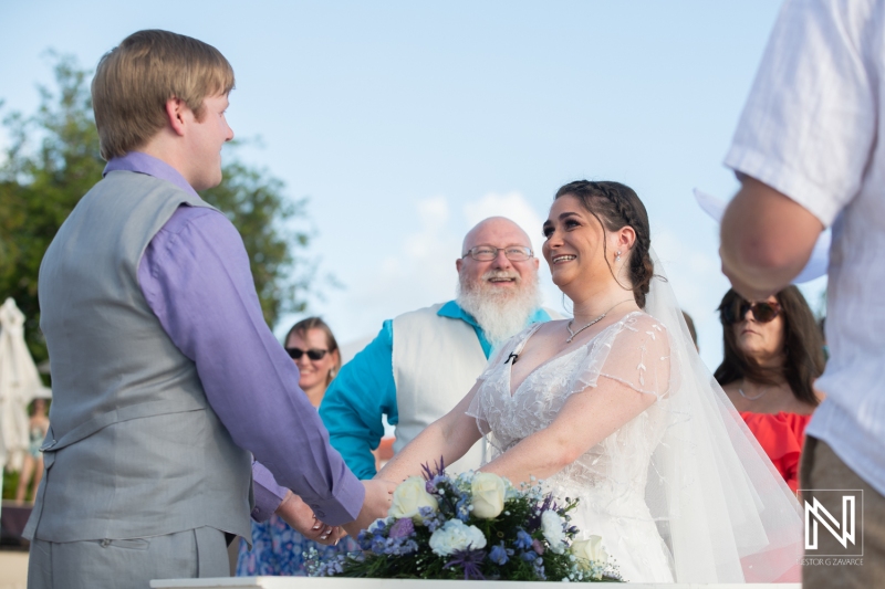 Bride and groom first look
