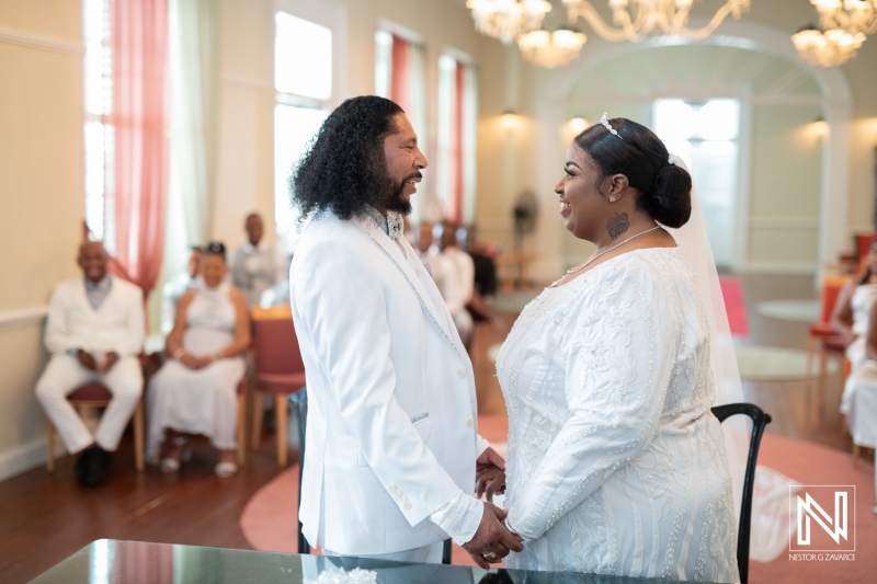 Bride and groom at the civil ceremony