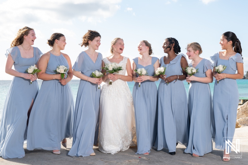 Bridal party celebrates joyful moments in beautiful Curacao setting at Sint Michiel wedding