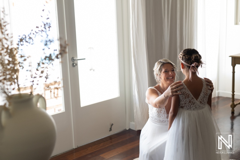 Bride getting ready