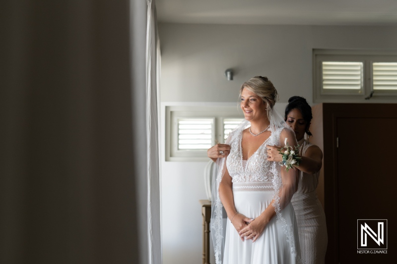 Bride getting ready