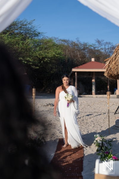 Bride walking down the aisle
