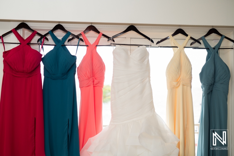 Bride's and bridesmaids dresses