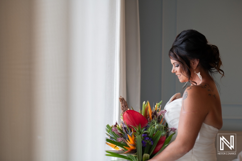 Bride at the window