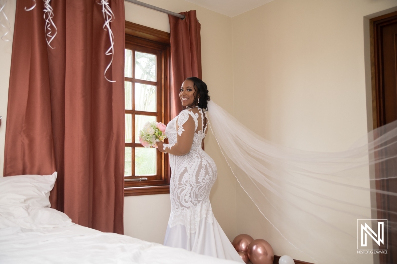 Bride posing for the shot