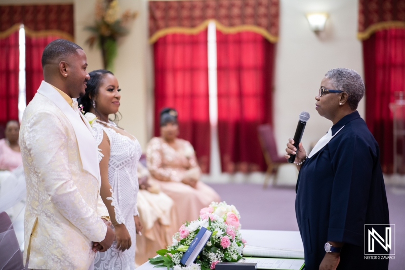 Bride and groom at the ceremony
