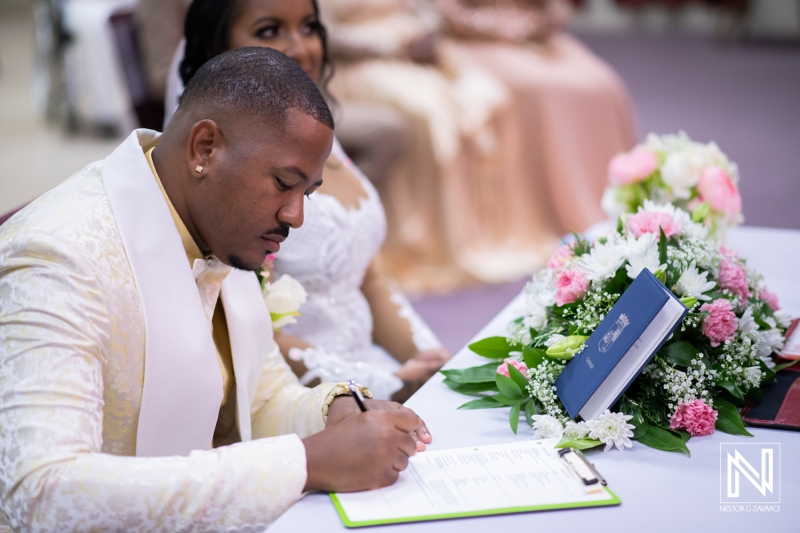 Signing the papers