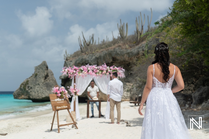 Bride walking down the aisle