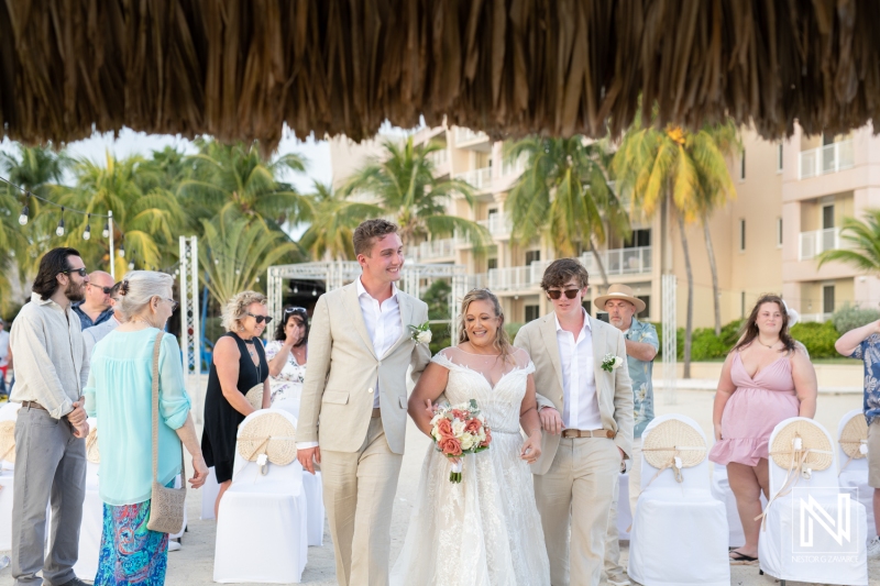 Bride walking down the aisle
