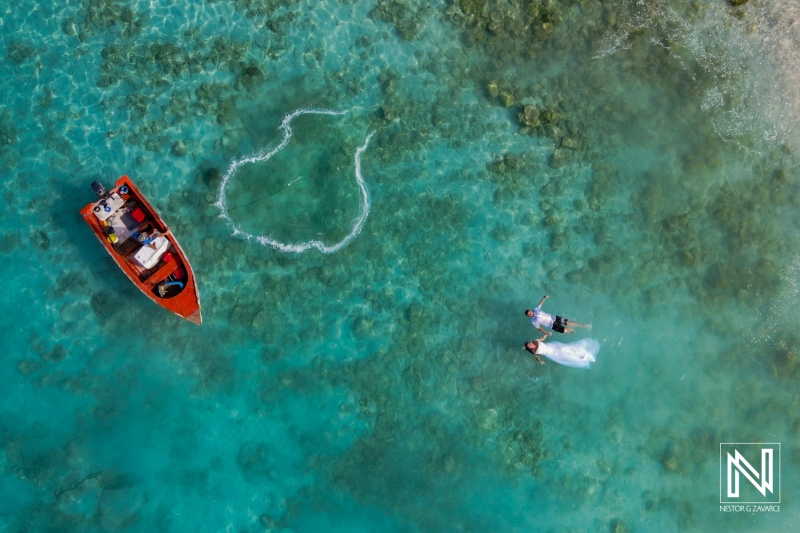 Couple's photoshoot drone session