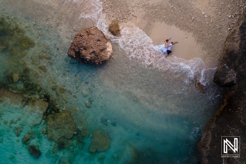 Couple's photoshoot drone session
