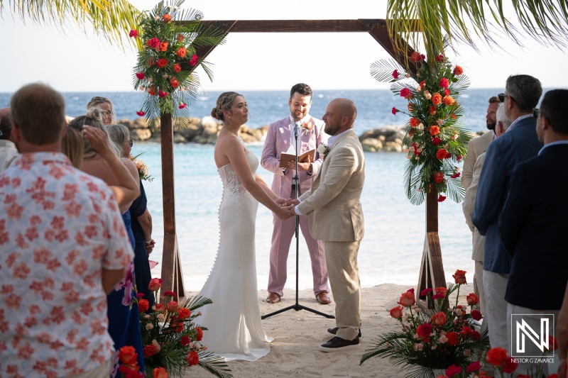 Wedding Celebration Beside the Caribbean Sea