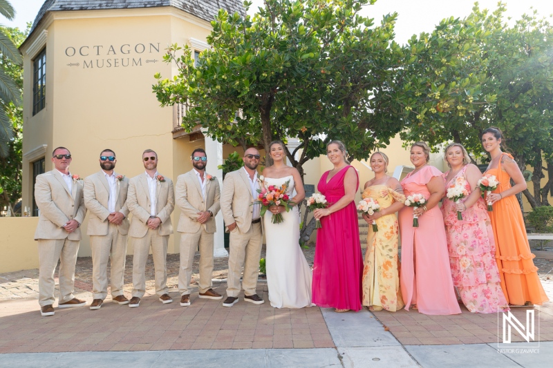 Colorful Caribbean Wedding Portrait