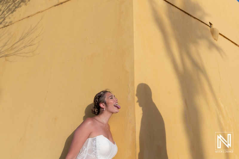 Destination Wedding Portrait on Queen Emma Bridge