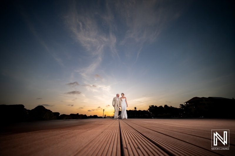 Newlywed Portrait Beside Handelskade