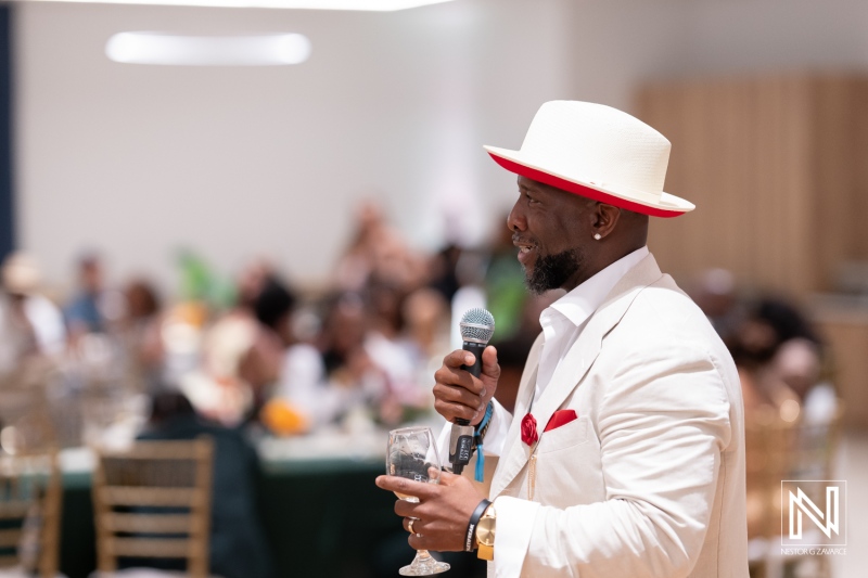 Celebration of love and laughter during wedding reception at Mangrove Beach Corendon in Curacao