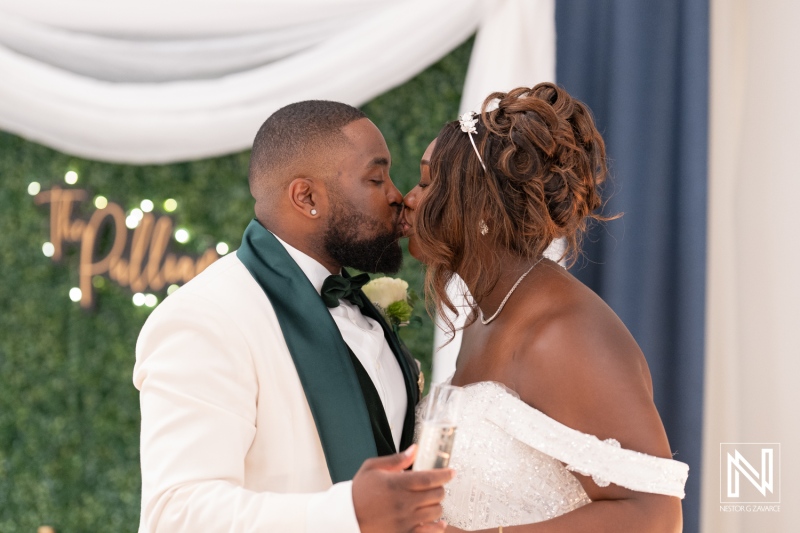 Celebrating love at the beautiful Mangrove Beach Corendon in Curacao during a romantic wedding ceremony