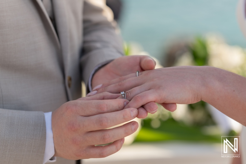Celebrating love during a tropical wedding at Sunscape Curacao Resort surrounded by beautiful scenery and joyful moments