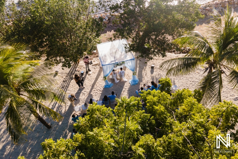 Drone shot of the ceremony