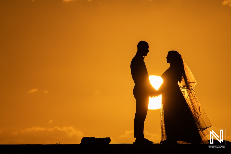 Sunset wedding photos