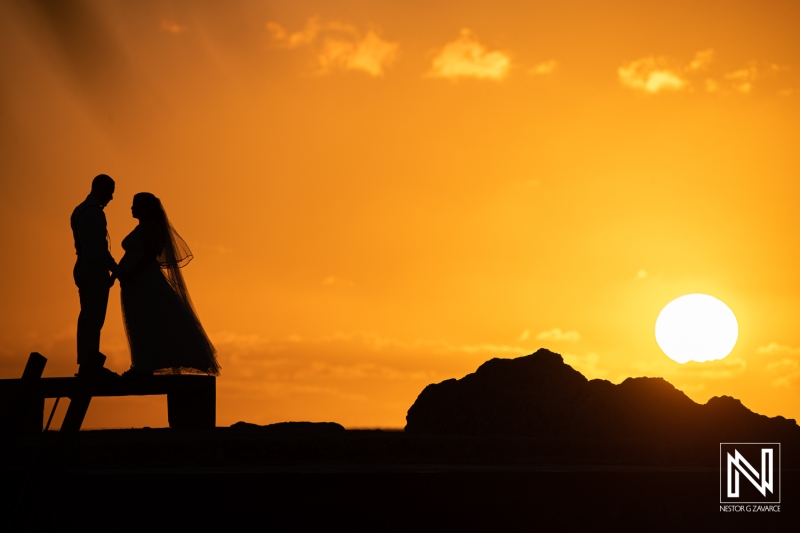 Sunset wedding photos