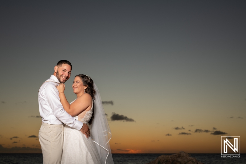 Sunset wedding photos