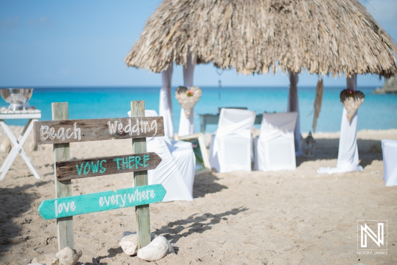 Wooden Board Beach Wedding decoration