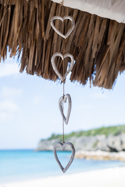 Wooden Heart Beach Wedding decoration