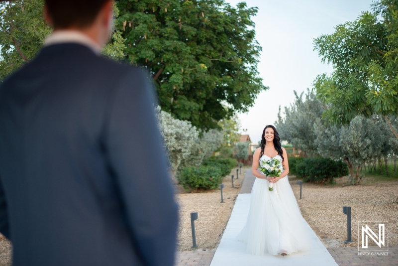 Bride walking down the isle
