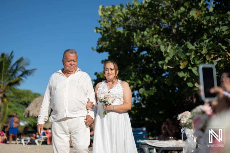 Bride walking down the aisle